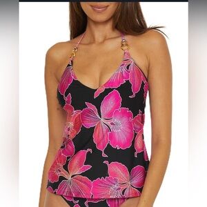 New Trina Turk Women's Standard Fleury Chain Tankini size 8